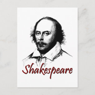 William Shakespeare Etching Postkarte
