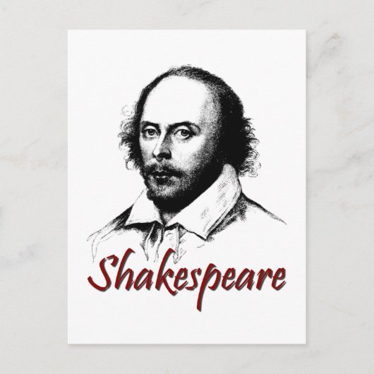William Shakespeare Etching Postkarte (Vorderseite)