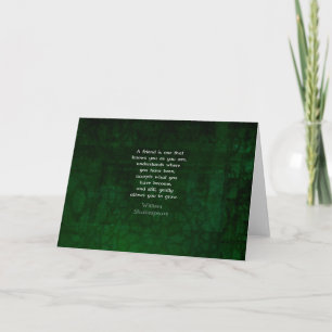 William Shakespeare Freundschaft Inspiration Zitat Karte