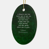 William Shakespeare Freundschaft Inspiration Zitat Keramik Ornament (Links)