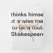 William Shakespeare Geschenkpapier Set (Beispiel)
