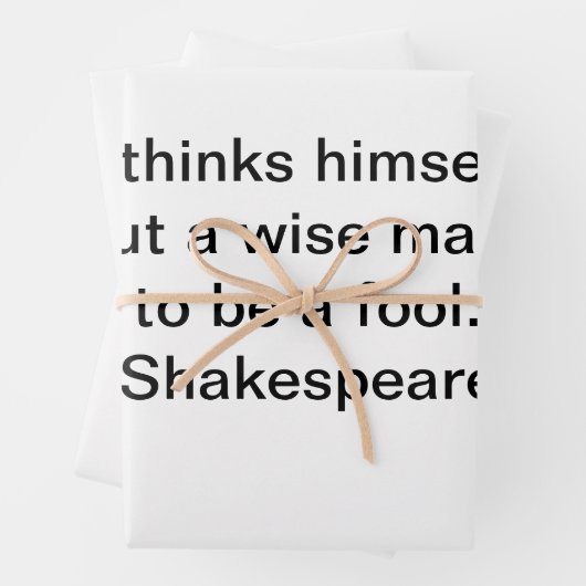 William Shakespeare Geschenkpapier Set (Beispiel)