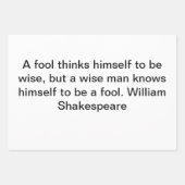 William Shakespeare Geschenkpapier Set (Vorderseite)