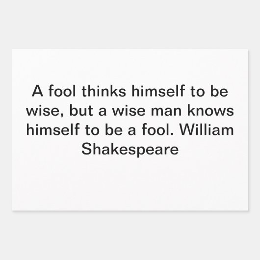 William Shakespeare Geschenkpapier Set (Vorderseite)