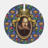 William Shakespeare Glass Ornament (Rückseite)
