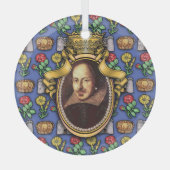 William Shakespeare Glass Ornament Aus Glas (Vorderseite)