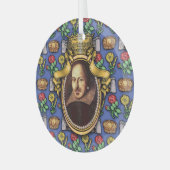 William Shakespeare Glass Ornament Aus Glas (Vorderseite links)