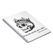 William Shakespeare Hamlet English Drama Villain T Notizblock (Rechte Seite)