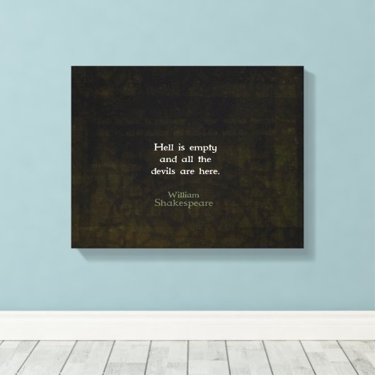 William Shakespeare Humore Witty Quotation Leinwanddruck (Insitu (Holzboden))