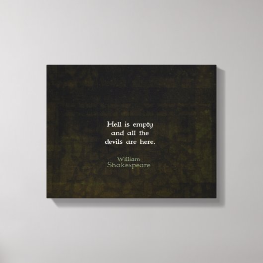 William Shakespeare Humore Witty Quotation Leinwanddruck (Vorderseite)