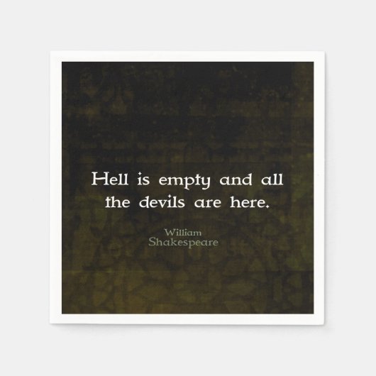 William Shakespeare Humore Witty Quotation Serviette (Vorderseite)
