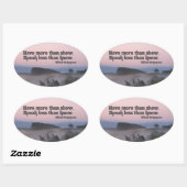 William Shakespeare Inspiration Zitat haben mehr Ovaler Aufkleber (Blatt)