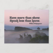 William Shakespeare Inspiration Zitat haben mehr Postkarte (Vorderseite)