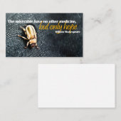 William Shakespeare Inspiration Zitat "Hoffnung" Mitteilungskarte (Vorne/Hinten)