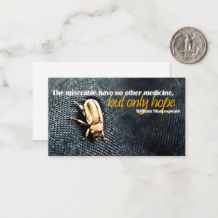 William Shakespeare Inspiration Zitat "Hoffnung" Mitteilungskarte