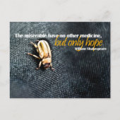 William Shakespeare Inspiration Zitat "Hoffnung" Postkarte (Vorderseite)