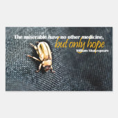William Shakespeare Inspiration Zitat "Hoffnung" Rechteckiger Aufkleber (Vorderseite)
