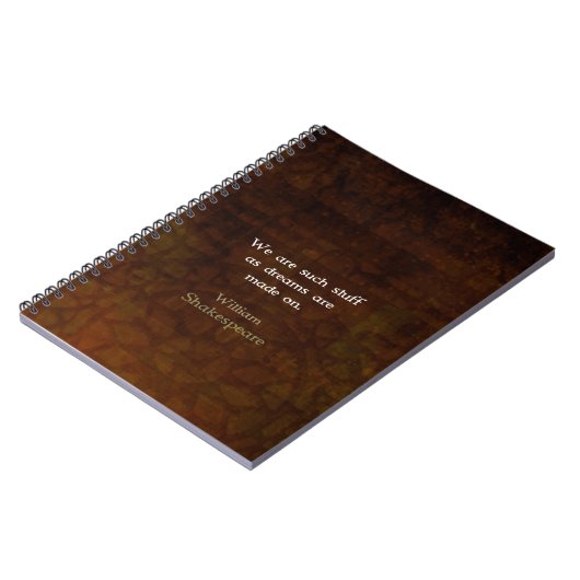 William Shakespeare Inspirational Dream Quote Notizblock (Linke Seite)