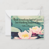 William Shakespeare inspirierendes Zitat "Denken" Mitteilungskarte (Vorderseite)