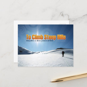 William Shakespeare inspirierendes Zitat "Klettern Postkarte