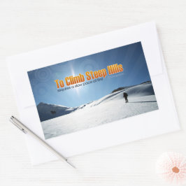 William Shakespeare inspirierendes Zitat "Klettern Rechteckiger Aufkleber