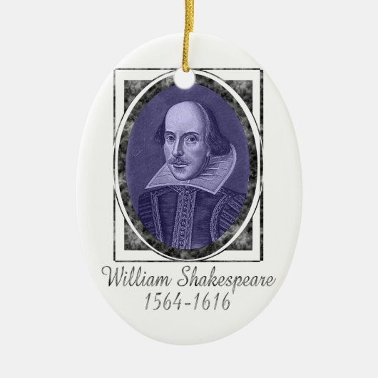William Shakespeare Keramik Ornament (Vorne)