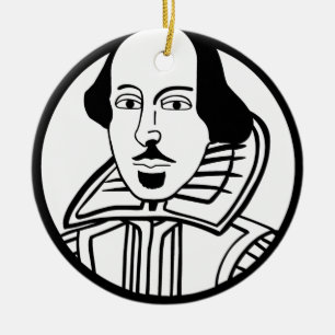 William Shakespeare Keramikornament
