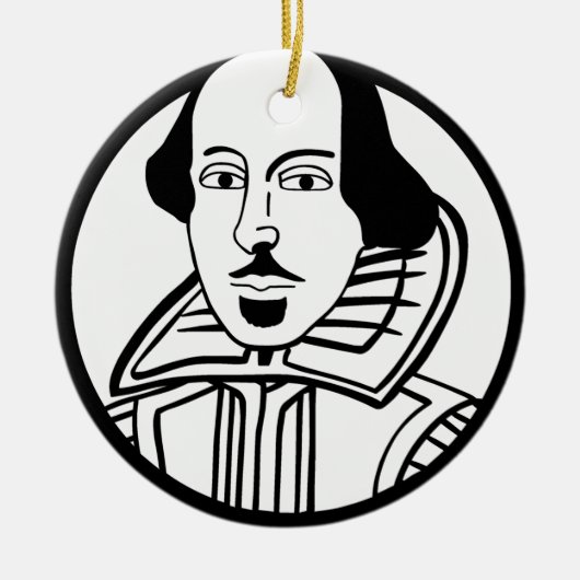 William Shakespeare Keramikornament (Vorne)