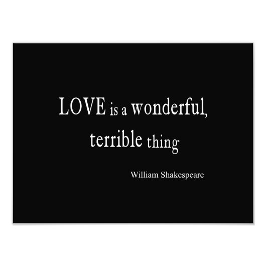 William Shakespeare Liebe ist wunderbar und schrec Fotodruck (Vorne)