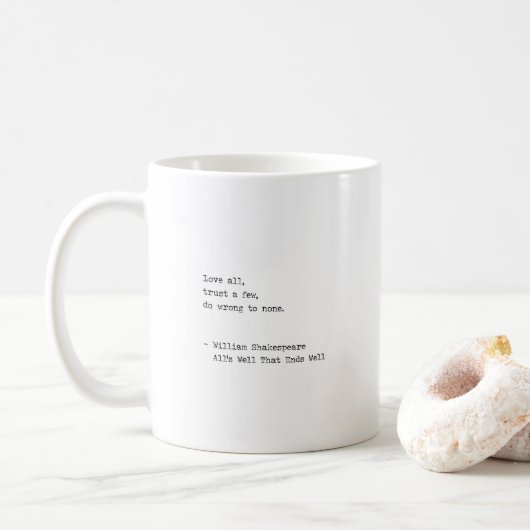 William Shakespeare Liebe Kaffeetasse (Mit Donut)