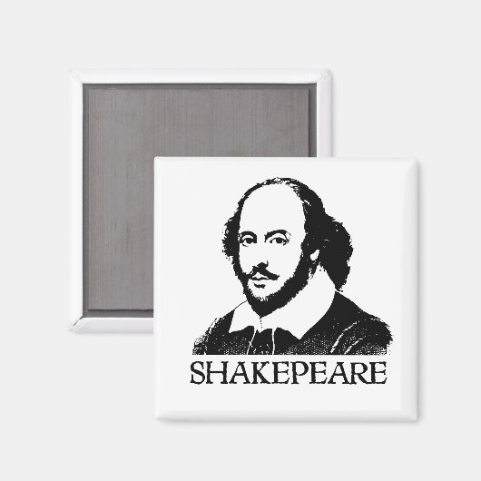 William Shakespeare Magnet (Vorderseite/Rückseite)