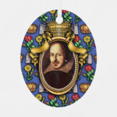 William Shakespeare Metal Ornament (Vorderseite)