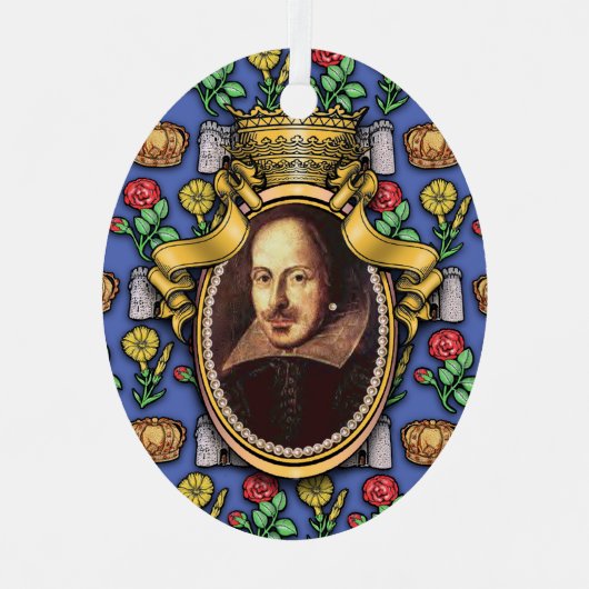 William Shakespeare Metal Ornament (Vorderseite)