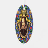 William Shakespeare Metal Ornament (Vorderseite links)