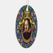William Shakespeare Metal Ornament (Vorderseite Rechts)