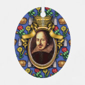 William Shakespeare Metal Ornament (Rückseite)