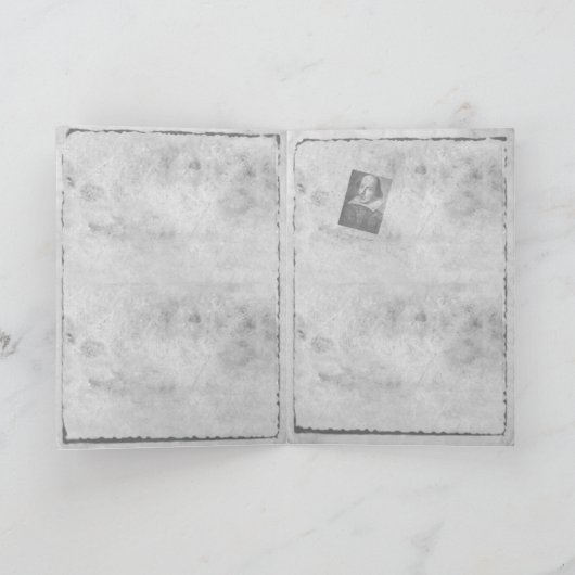 William Shakespeare mit Signature-Grußkarte Karte (Innenseite)