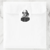 William Shakespeare mit Sonnenbrille Runder Aufkleber (Tasche)