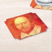 William Shakespeare Paper Beverage Coaster Untersetzer (angewinkelt)