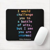 William Shakespeare Pastel Ich sehe, du bist unbew Mousepad (Mit Mouse)