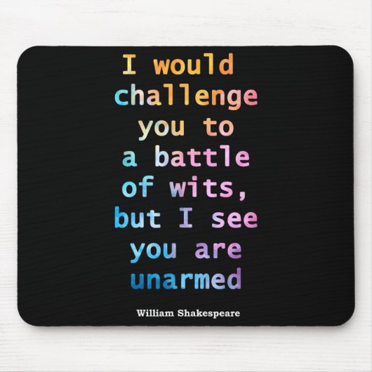 William Shakespeare Pastel Ich sehe, du bist unbew Mousepad (Vorne)