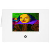 William Shakespeare Pop Art Grußkarte (Rückseite Horizontal)