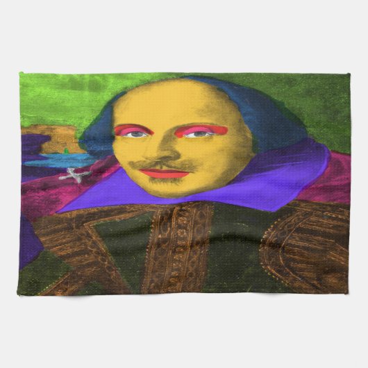 William Shakespeare Pop Art Küchentuch (Horizontal)