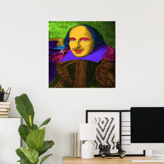 William Shakespeare Pop Art Poster (Heimbüro)
