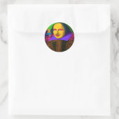 William Shakespeare Pop Art Runder Aufkleber (Tasche)