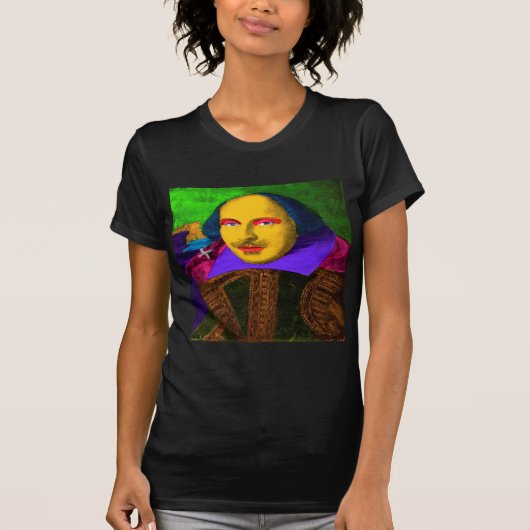 William Shakespeare Pop Art T-Shirt (Vorderseite)
