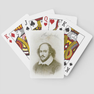 William Shakespeare Portrait and Signature Cards Spielkarten