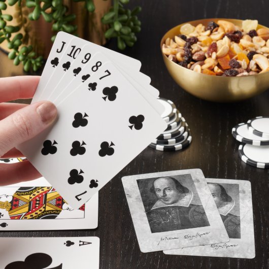 William Shakespeare Portrait and Signature Cards Spielkarten (In Situ)