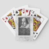 William Shakespeare Portrait and Signature Cards Spielkarten (Rückseite)