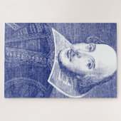 William Shakespeare Portrait from First Folio Puzzle (Horizontal)